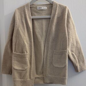 SHEIN Kids Beige Cardigan Sweater